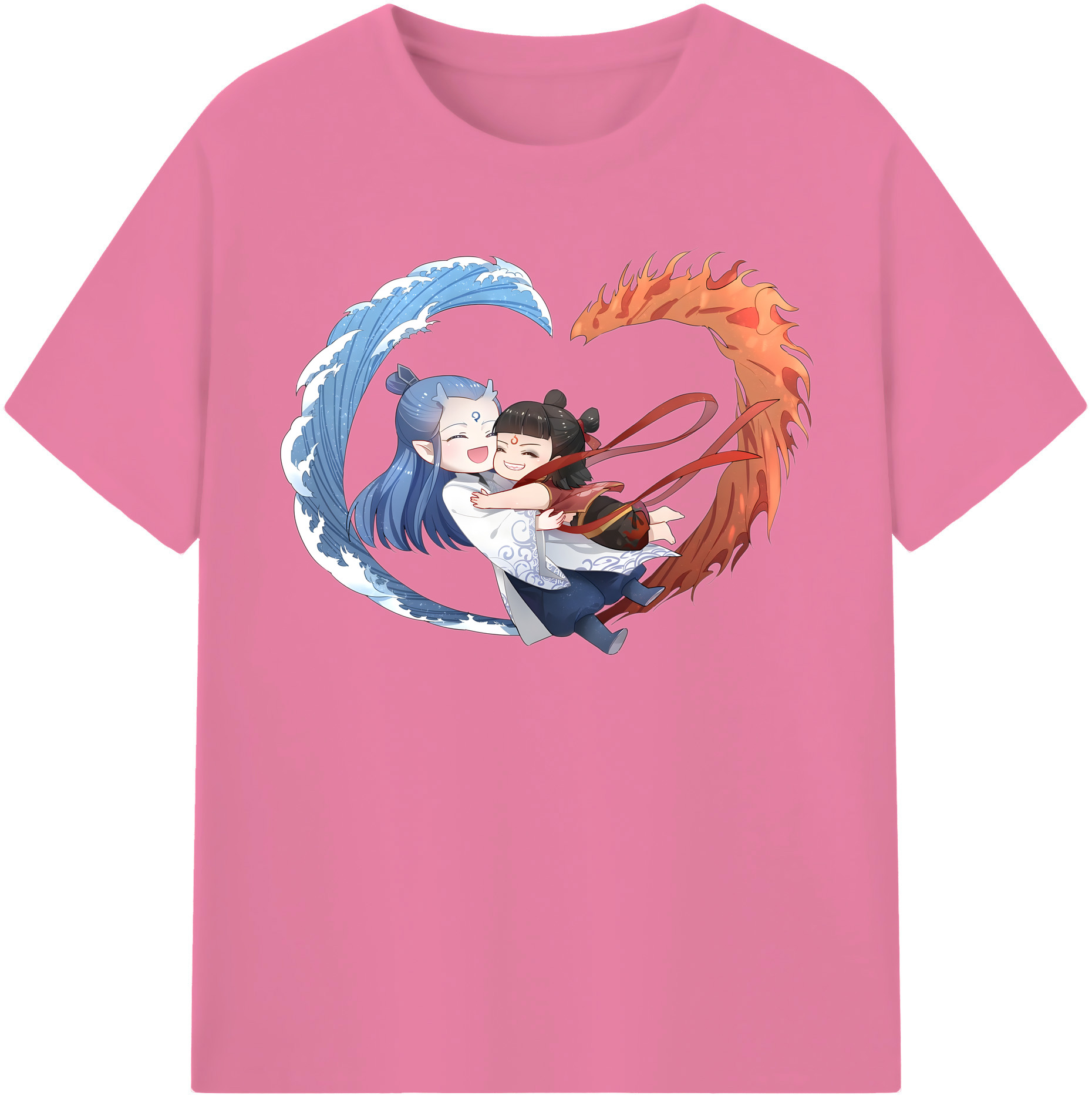 （画像用） Ne Zha 2 ナタ 魔童の大暴れ 綿100％半袖Tシャツ（フロントプリント）